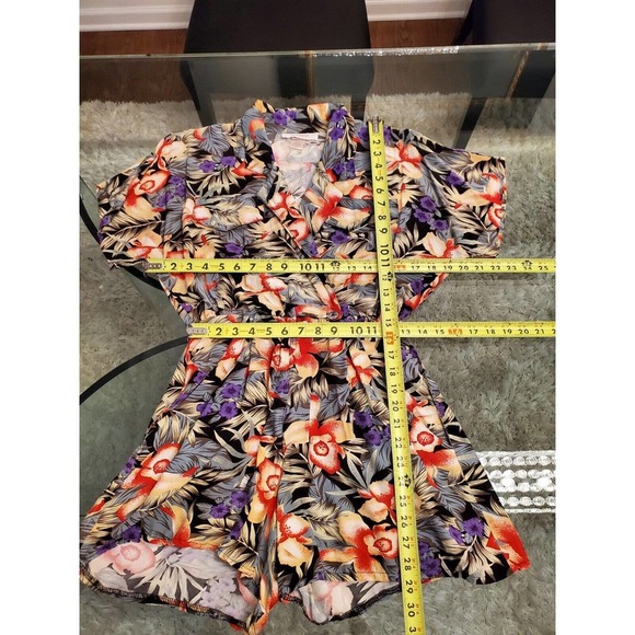 Vintage Ellen Ashley Tropical Floral Rayon Short Sleeve Retro Romper Size 4 - Picture 10 of 11